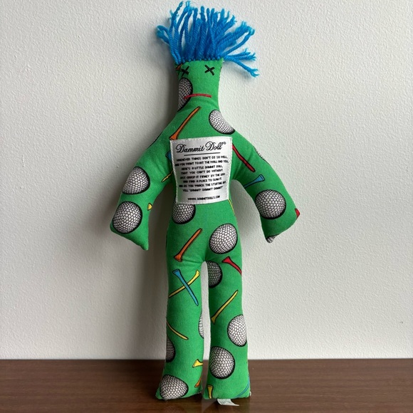 Golf Themed Green Dammit Doll - Picture 1 of 5